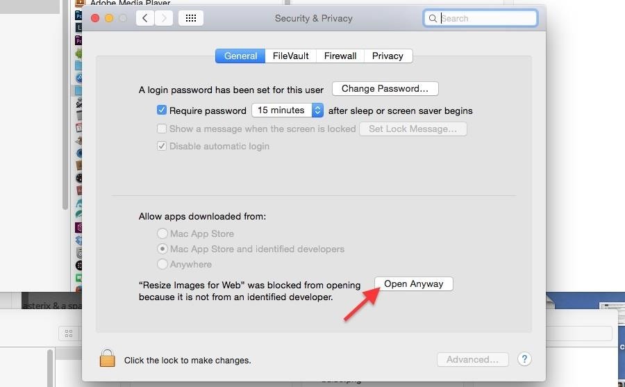 Open system preferences on mac